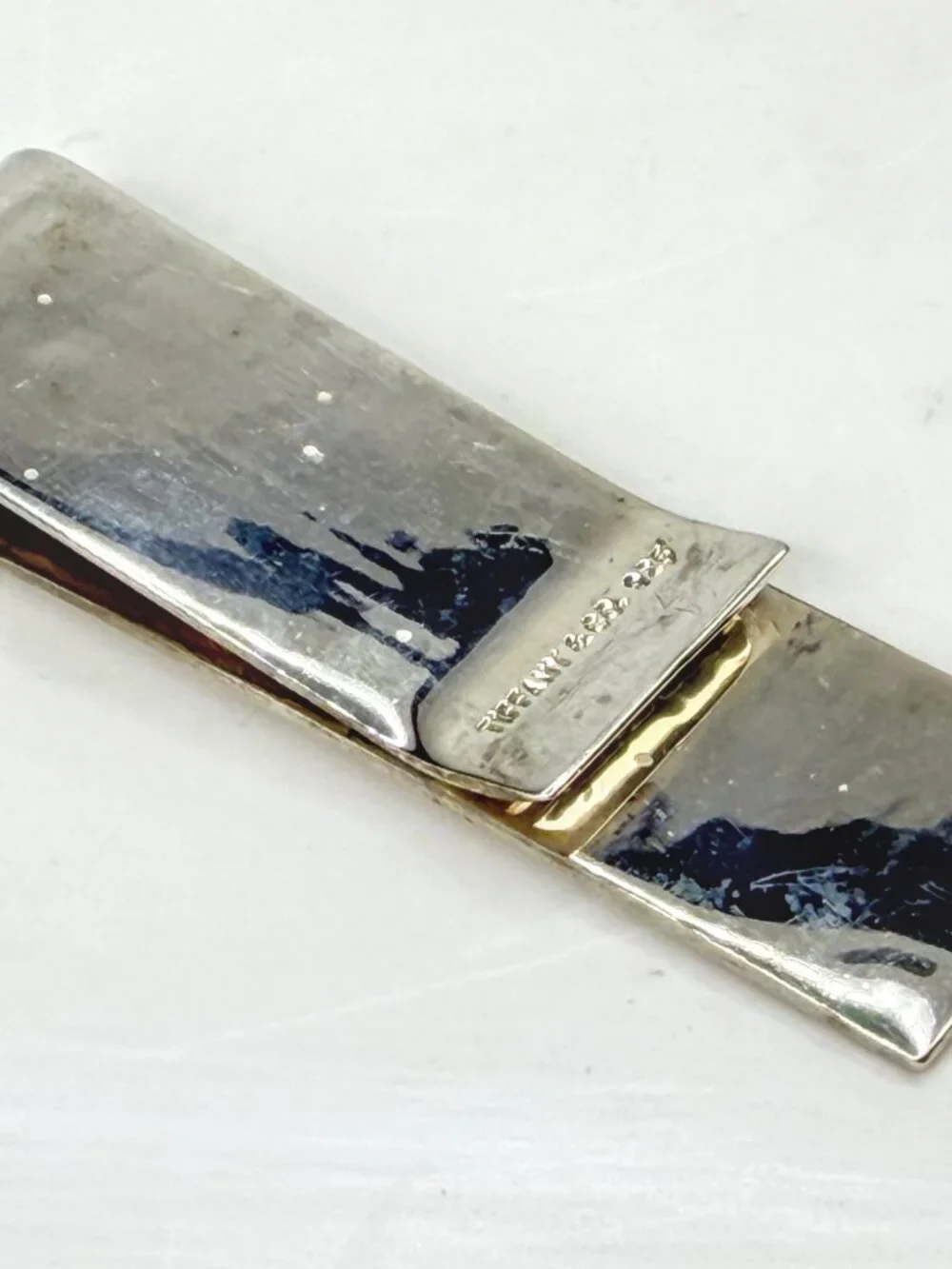 Vintage Tiffany & Co 1837 Sterling Silver Money Clip 925 23.2g with pouch SS494